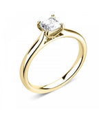 Natural Diamond Solitaire Engagement Ring - Princess Cut