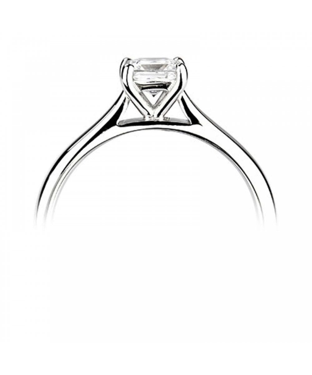 Natural Diamond Solitaire Engagement Ring - Princess Cut