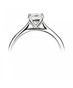 Natural Diamond Solitaire Engagement Ring - Princess Cut