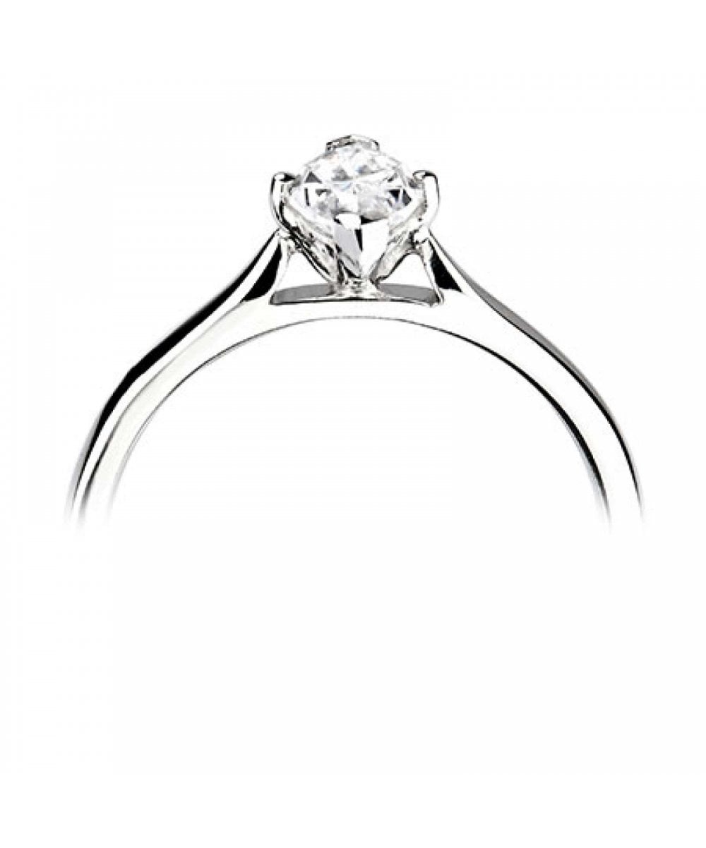 Natural Diamond Solitaire Engagement Ring - Marquise