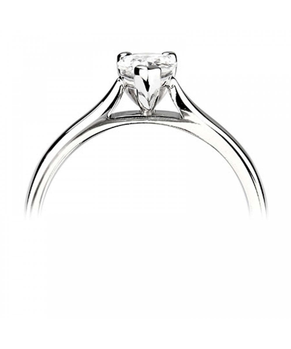 Natural Diamond Solitaire Engagement Ring - Pear