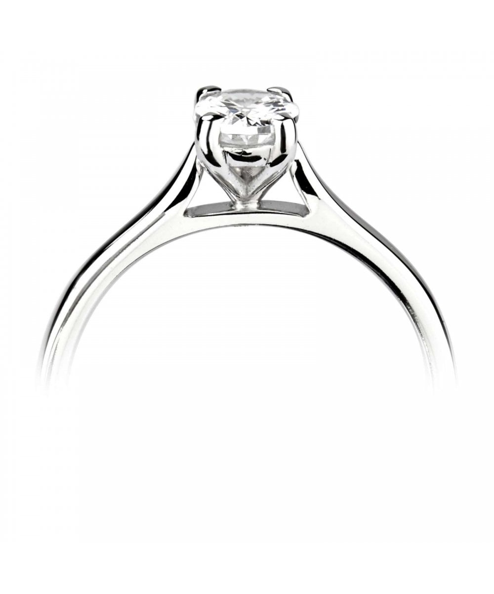 Natural Diamond Solitaire Engagement Ring - Oval