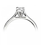Natural Diamond Solitaire Engagement Ring - Oval
