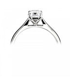 Natural Diamond Solitaire Engagement Ring - Emerald Cut