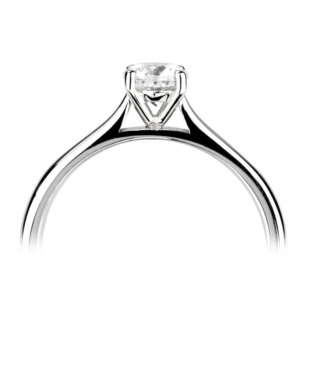 Natural Diamond Solitaire Engagement Ring - Round