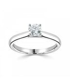 Natural Diamond Solitaire Engagement Ring - Round