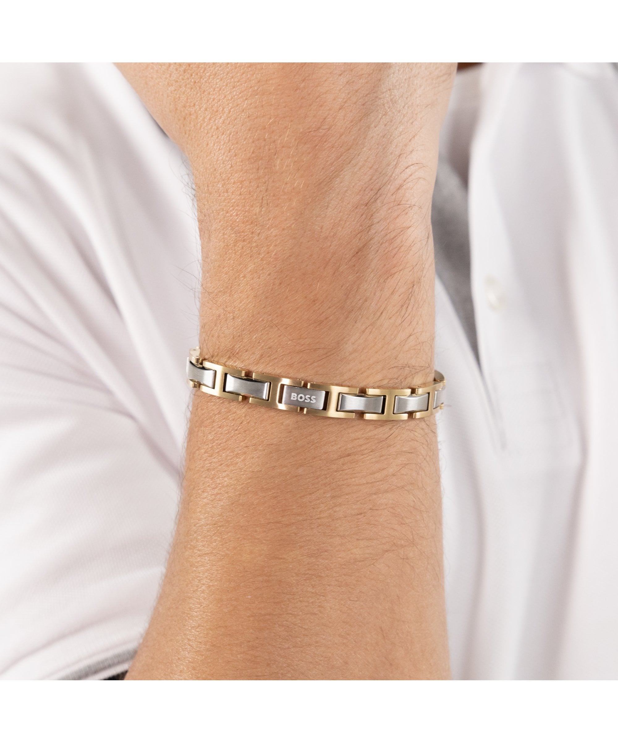 BOSS Nolan Two Tone Gents Bracelet
