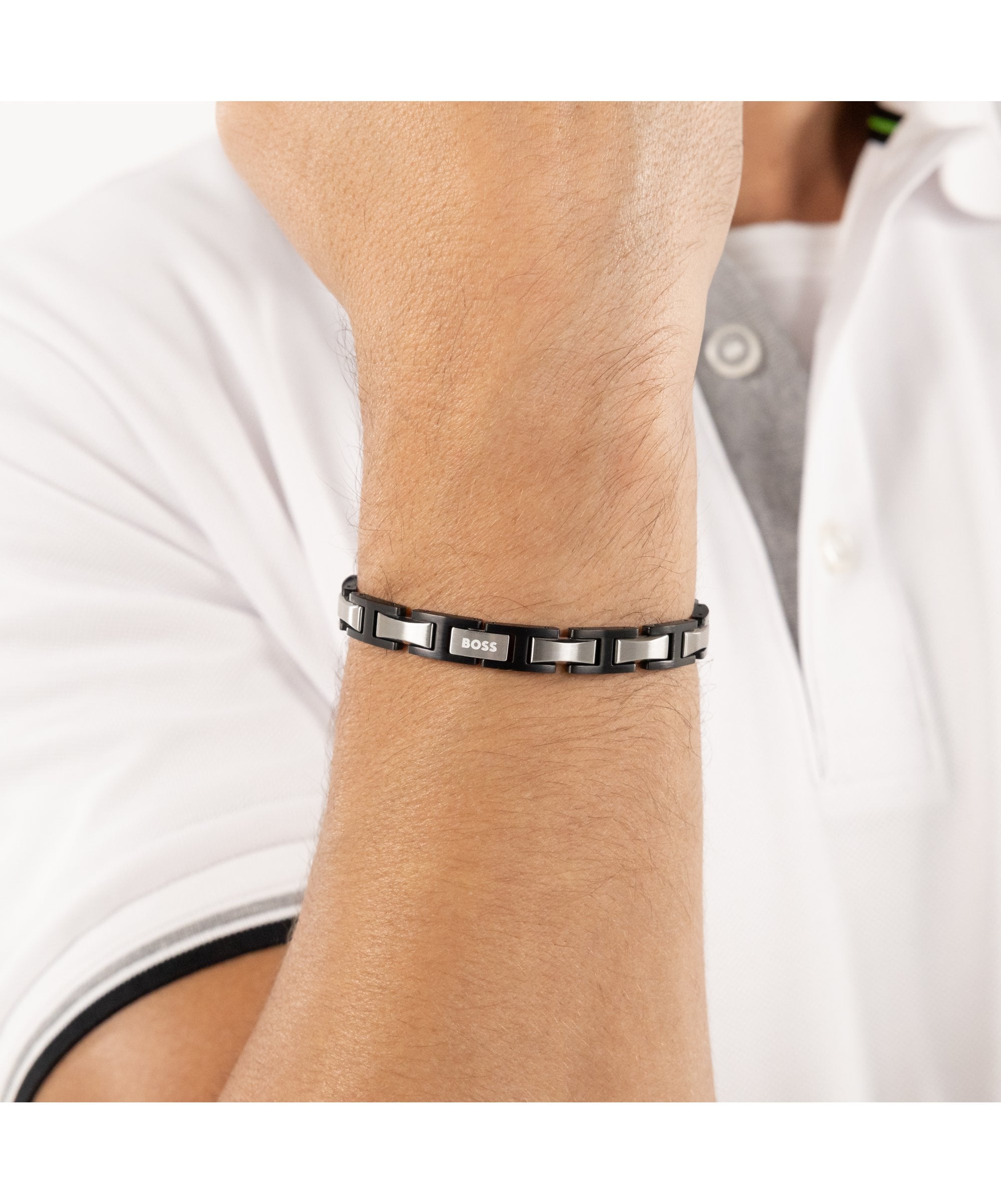 BOSS Nolan Black Gents Bracelet