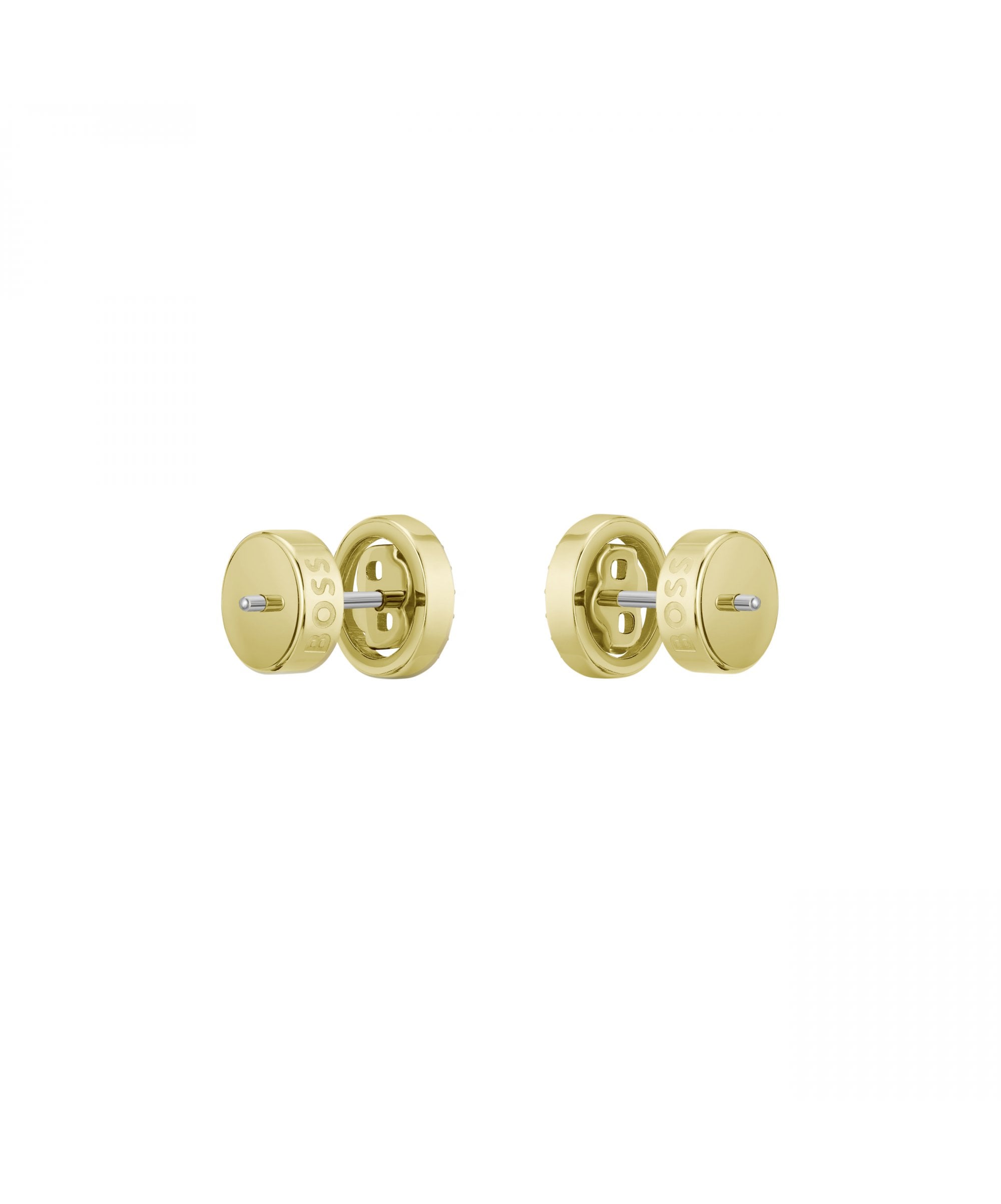 BOSS Double B Divine Ladies Gold Tone Stud Earrings