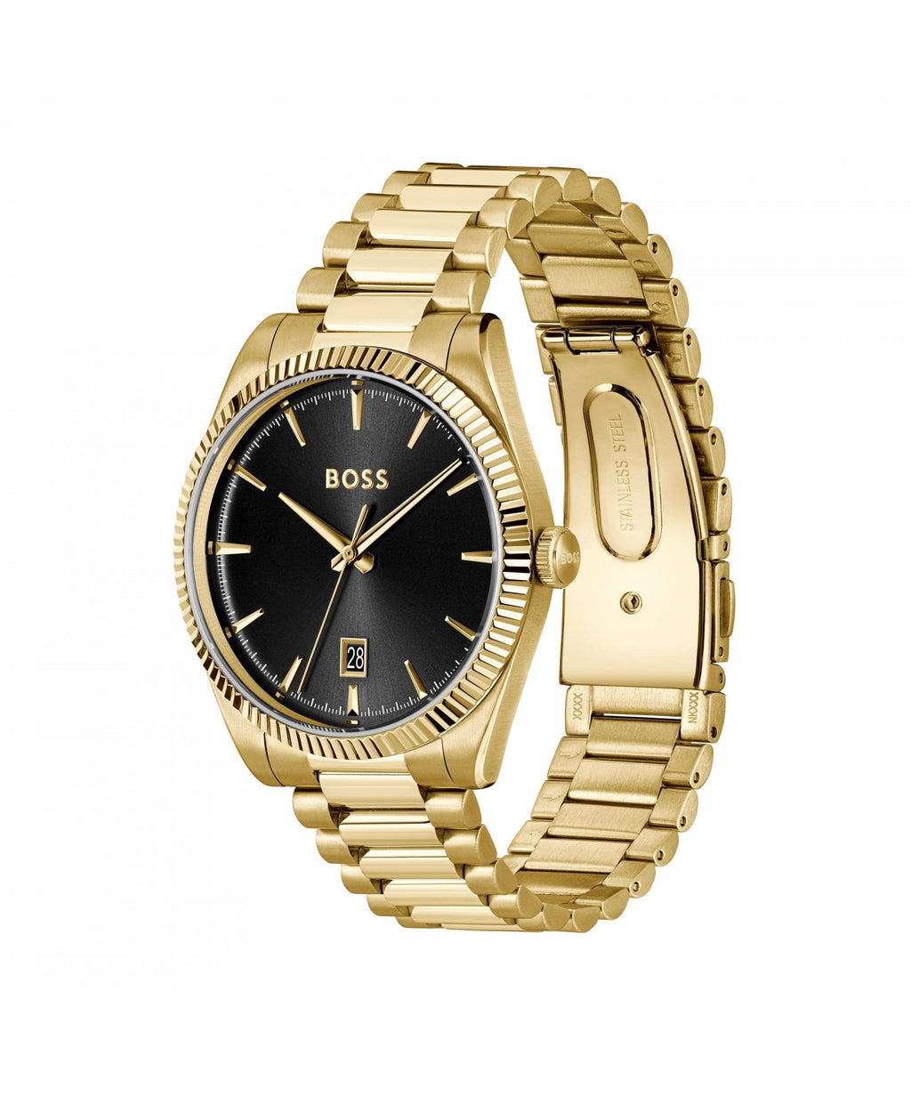 BOSS Cheswick Gold Plated Gents Bracelet Watch