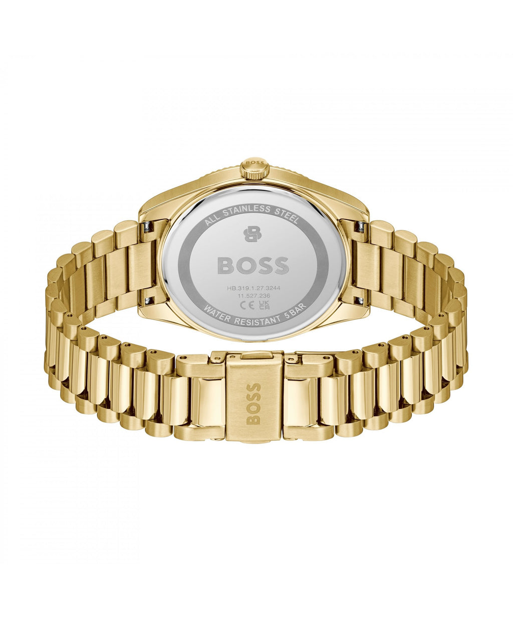 BOSS Cheswick Gold Plated Gents Bracelet Watch