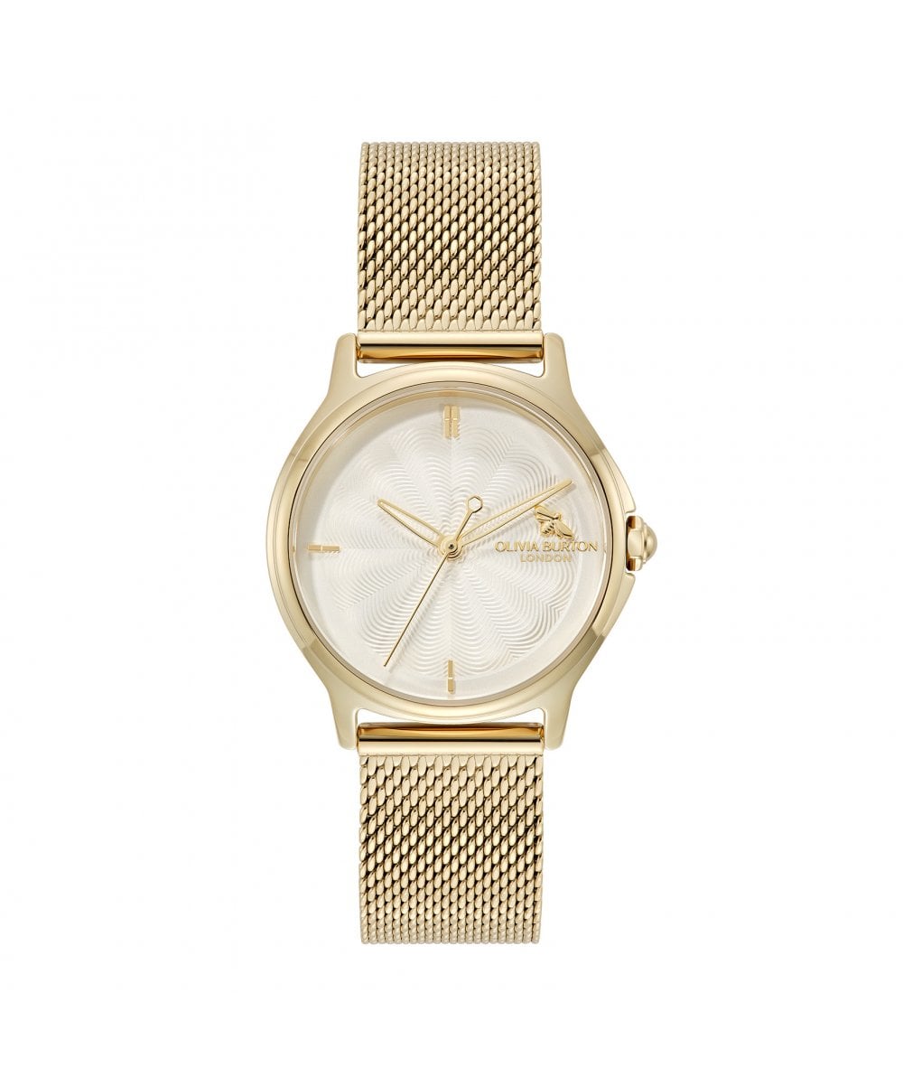 Olivia Burton Classic Bee Gold Plated Mesh Bracelet Watch