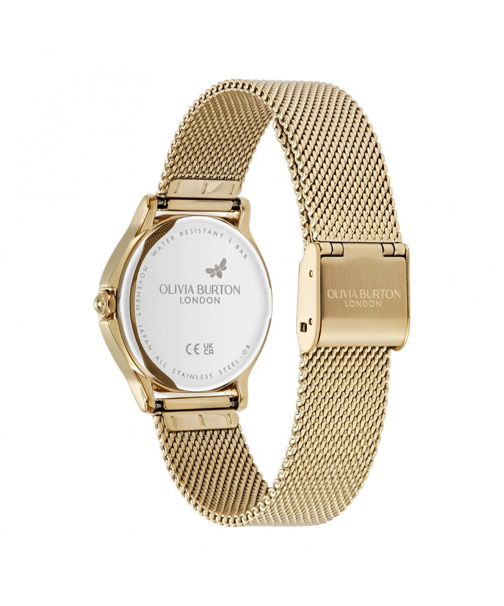 Olivia Burton Classic Bee Gold Plated Mesh Bracelet Watch