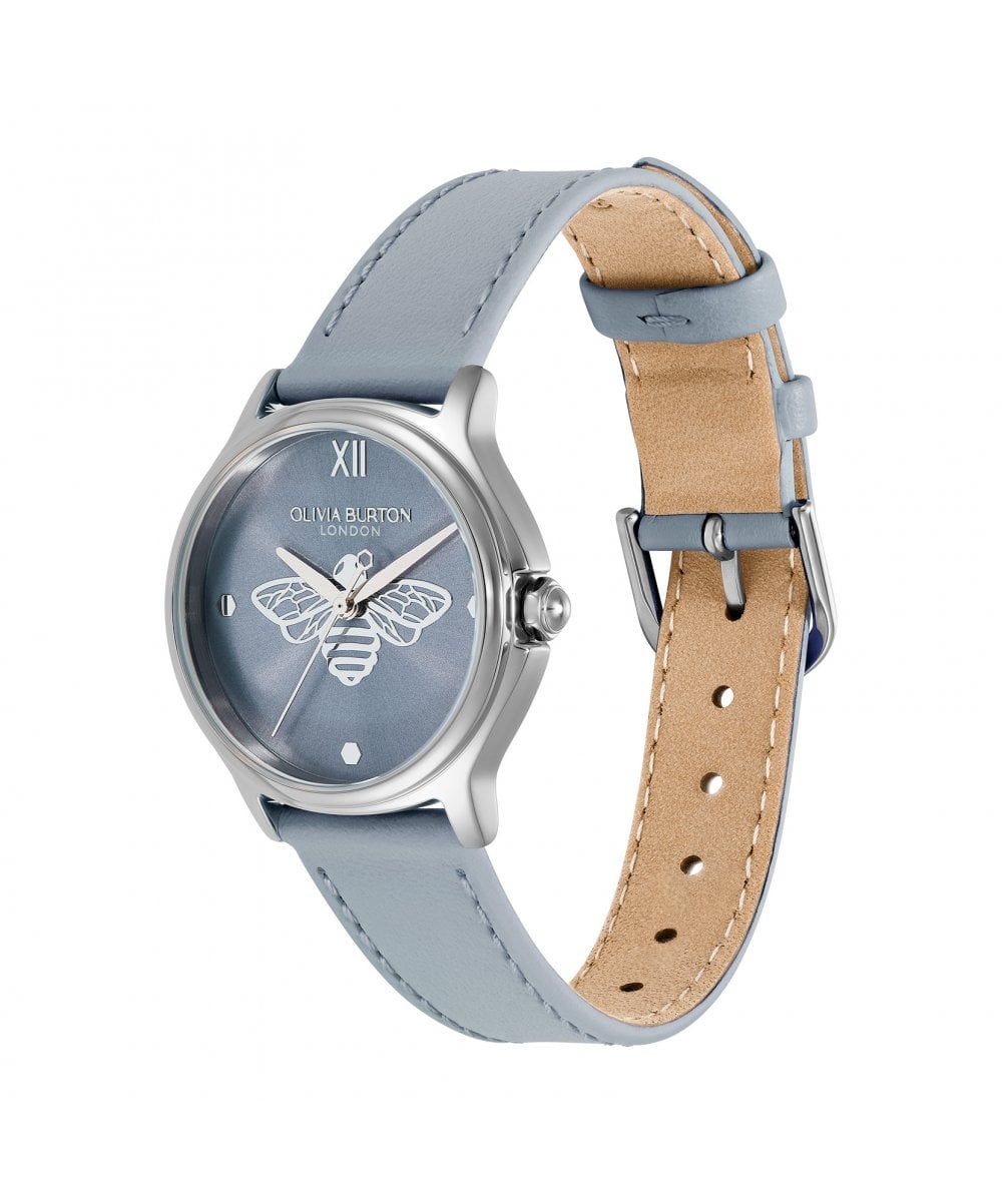Olivia Burton Classic Bee Leather Strap Watch