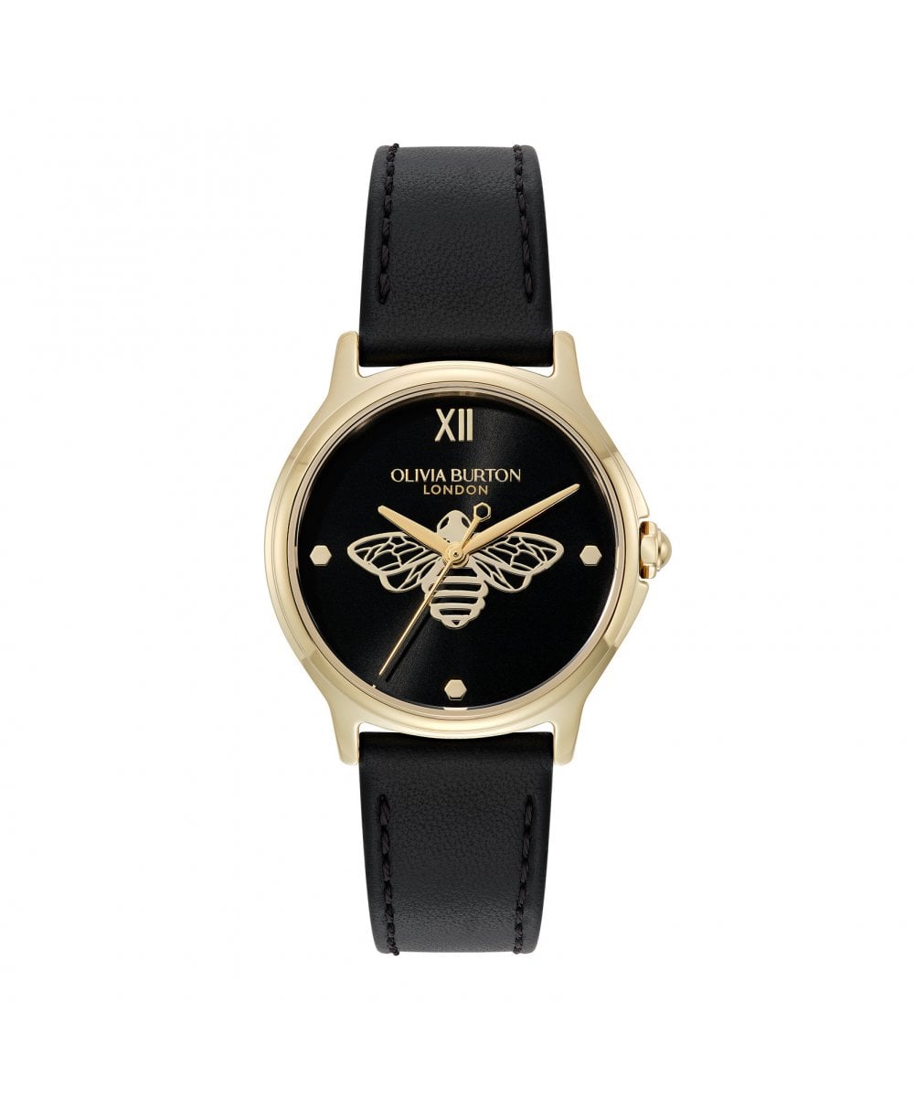 Olivia Burton Classic Bee Leather Strap Watch