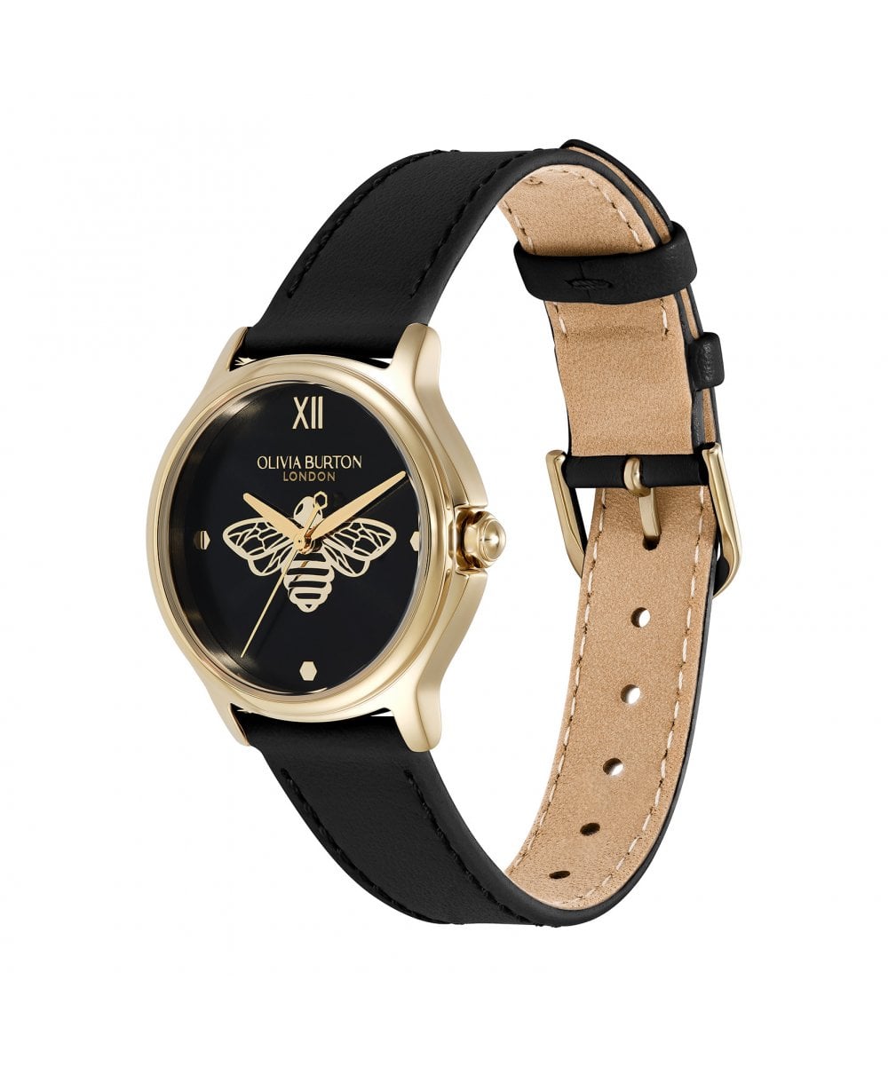 Olivia Burton Classic Bee Leather Strap Watch