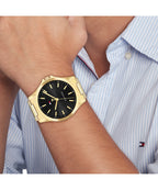 Tommy Hilfiger Bruce Gold Plated Gents Bracelet Watch