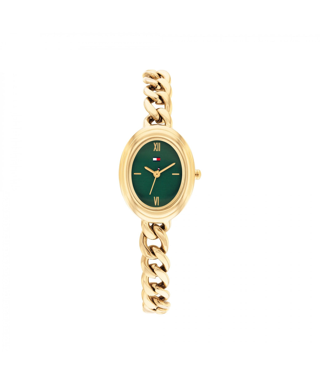 Tommy Hilfiger Demi Oval Gold Plated Ladies Bracelet Watch