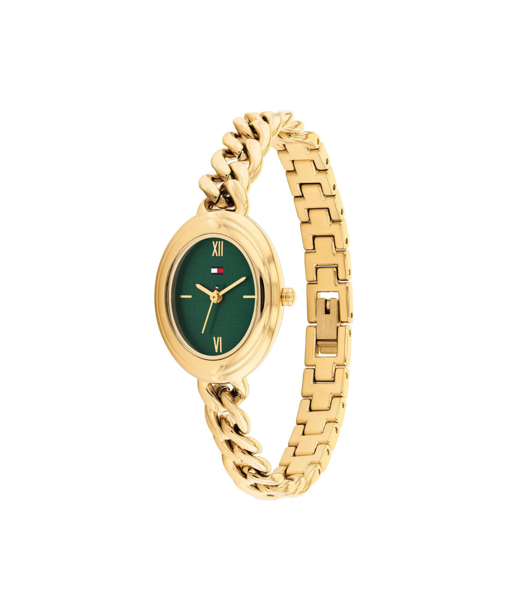 Tommy Hilfiger Demi Oval Gold Plated Ladies Bracelet Watch