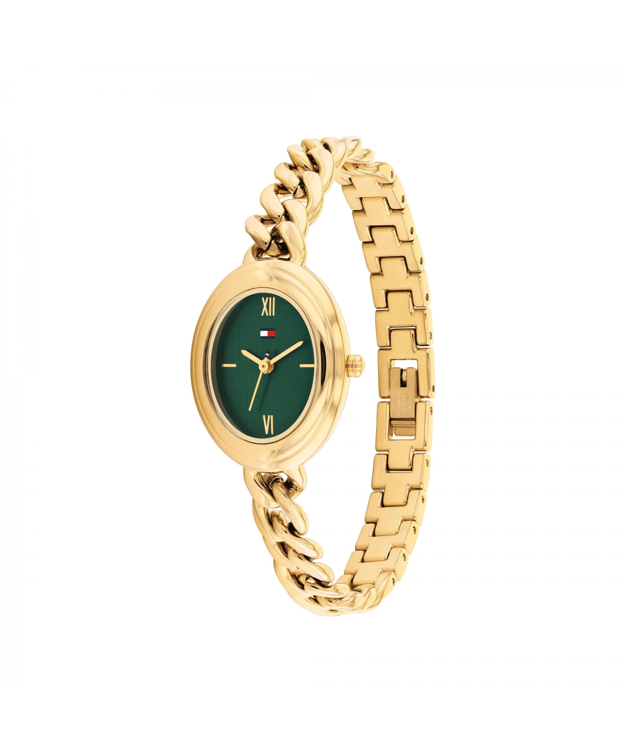 Tommy Hilfiger Demi Oval Gold Plated Ladies Bracelet Watch