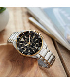 Citizen Eco-Drive Chronograph Two Tone Gents Bracelet Watch