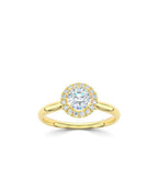 18ct Yellow Gold 0.61ct Lab Grown Diamond Halo Ring