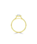 18ct Yellow Gold 0.61ct Lab Grown Diamond Halo Ring
