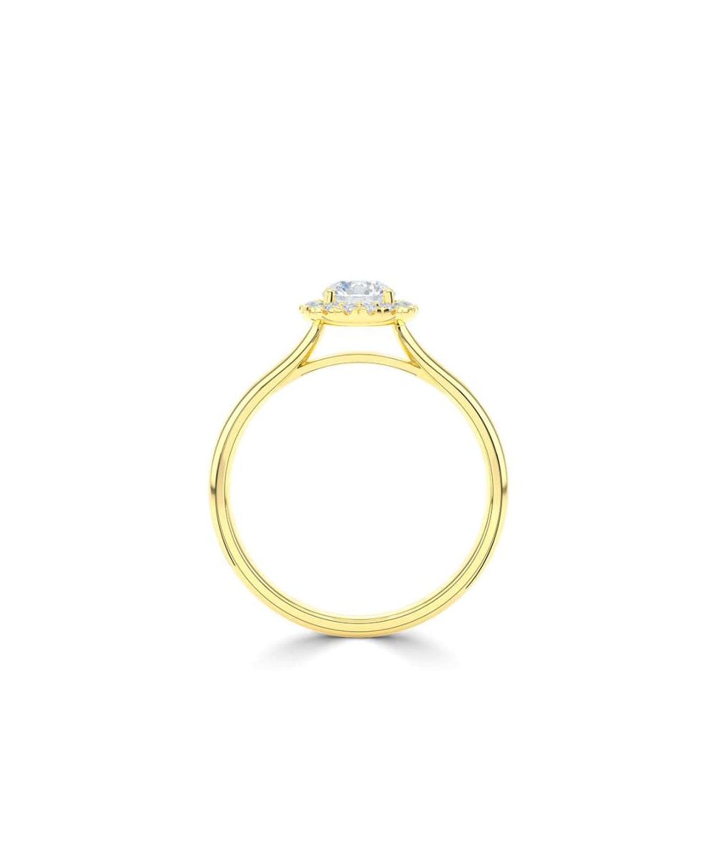 18ct Yellow Gold 0.61ct Lab Grown Diamond Halo Ring