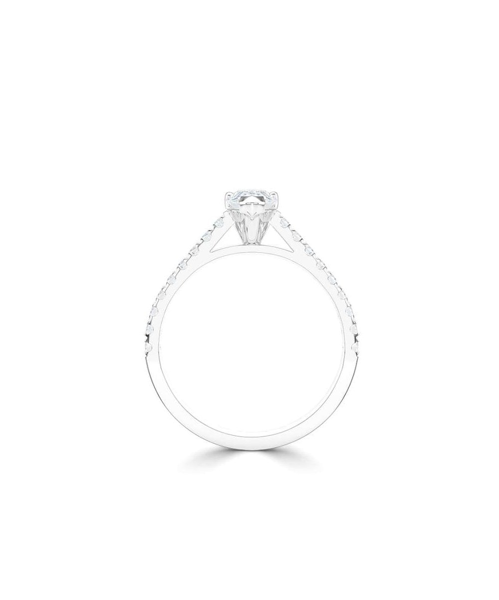 Platinum 1.35ct Lab Grown Pear Diamond Ring