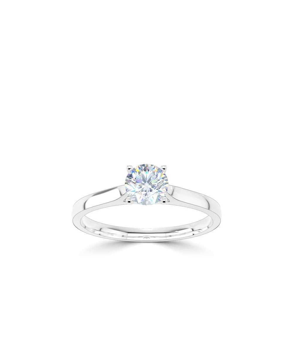 Platinum 0.70ct Lab Grown Round Brilliant Diamond Solitaire Ring