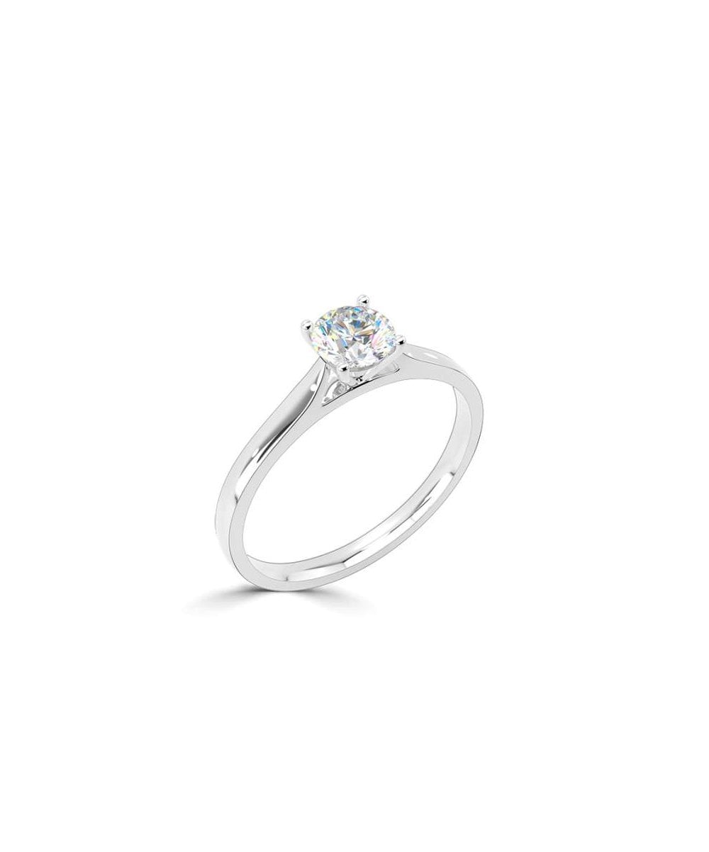 Platinum 0.70ct Lab Grown Round Brilliant Diamond Solitaire Ring