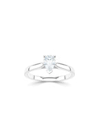 Platinum 0.76ct Lab Grown Pear Diamond Solitaire Ring