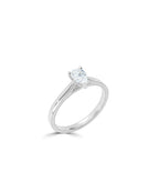 Platinum 0.76ct Lab Grown Pear Diamond Solitaire Ring