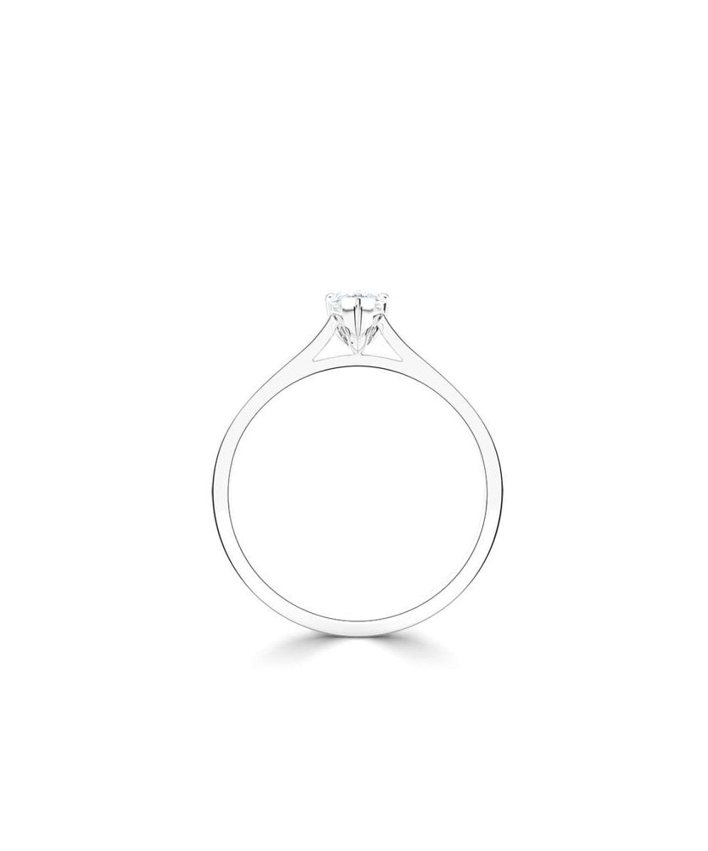 Platinum 0.76ct Lab Grown Pear Diamond Solitaire Ring