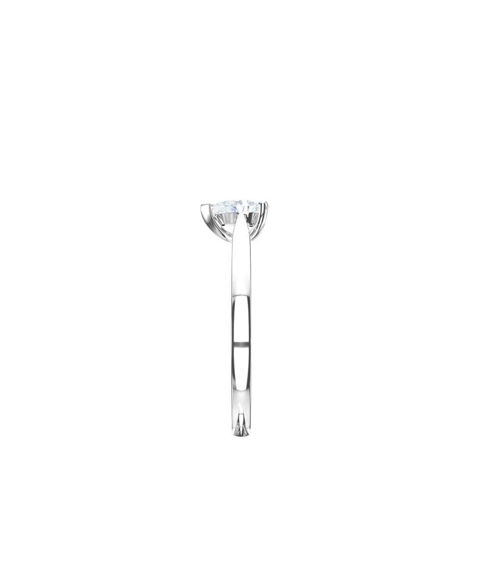 Platinum 0.76ct Lab Grown Pear Diamond Solitaire Ring