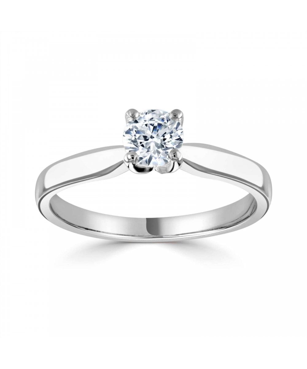 Platinum 0.73ct Lab Grown Round Brilliant Diamond Solitaire Ring