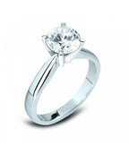 Platinum 0.73ct Lab Grown Round Brilliant Diamond Solitaire Ring