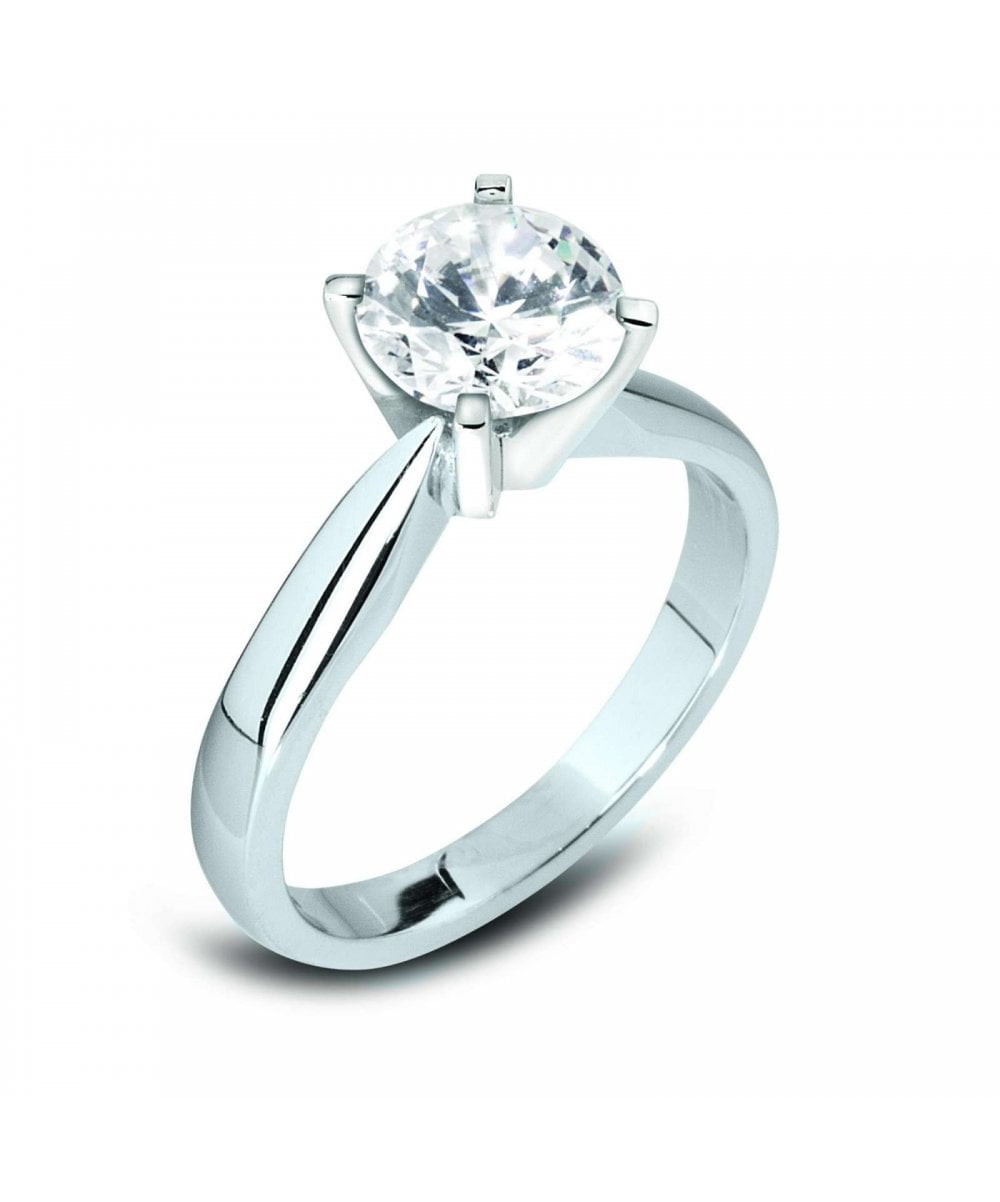 Platinum 0.73ct Lab Grown Round Brilliant Diamond Solitaire Ring