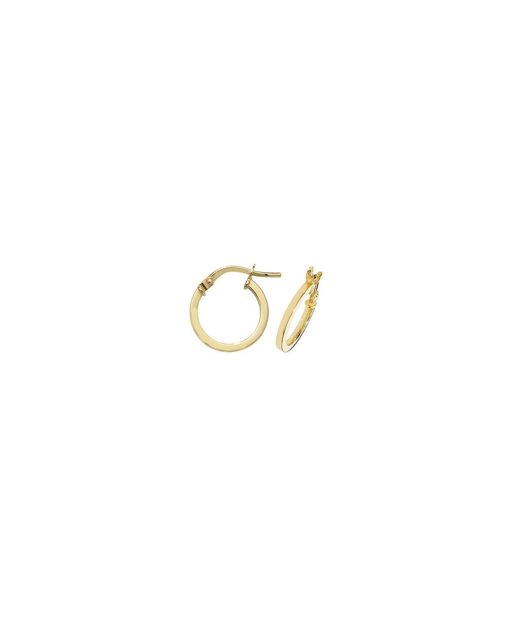 9ct Yellow Gold 10mm Hoop Earrings