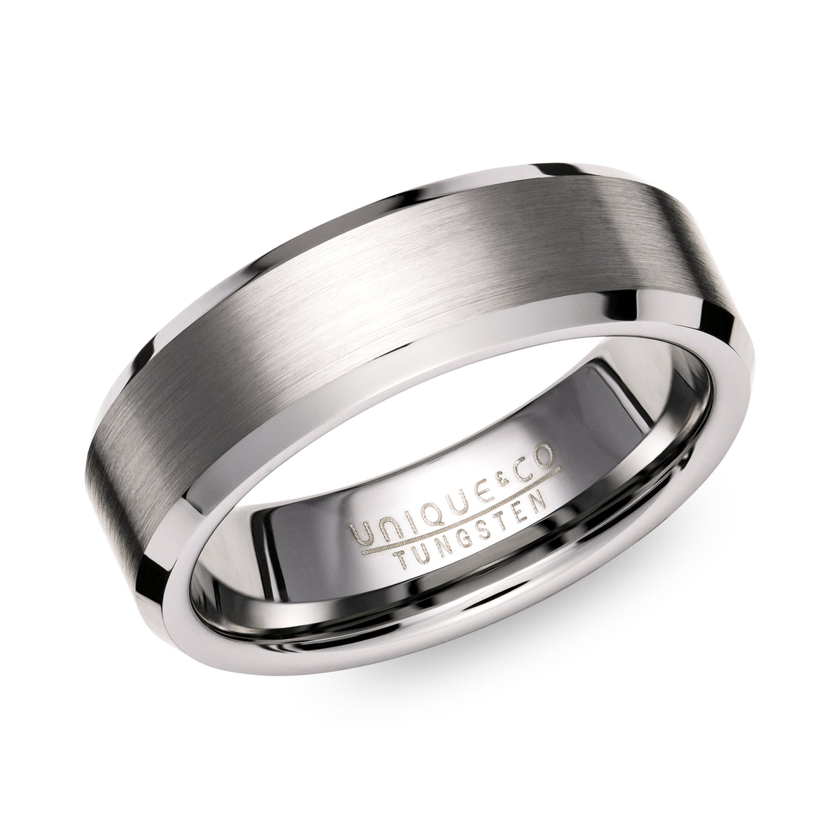Tungsten 7mm Bevelled Edge Ring - TUR-139