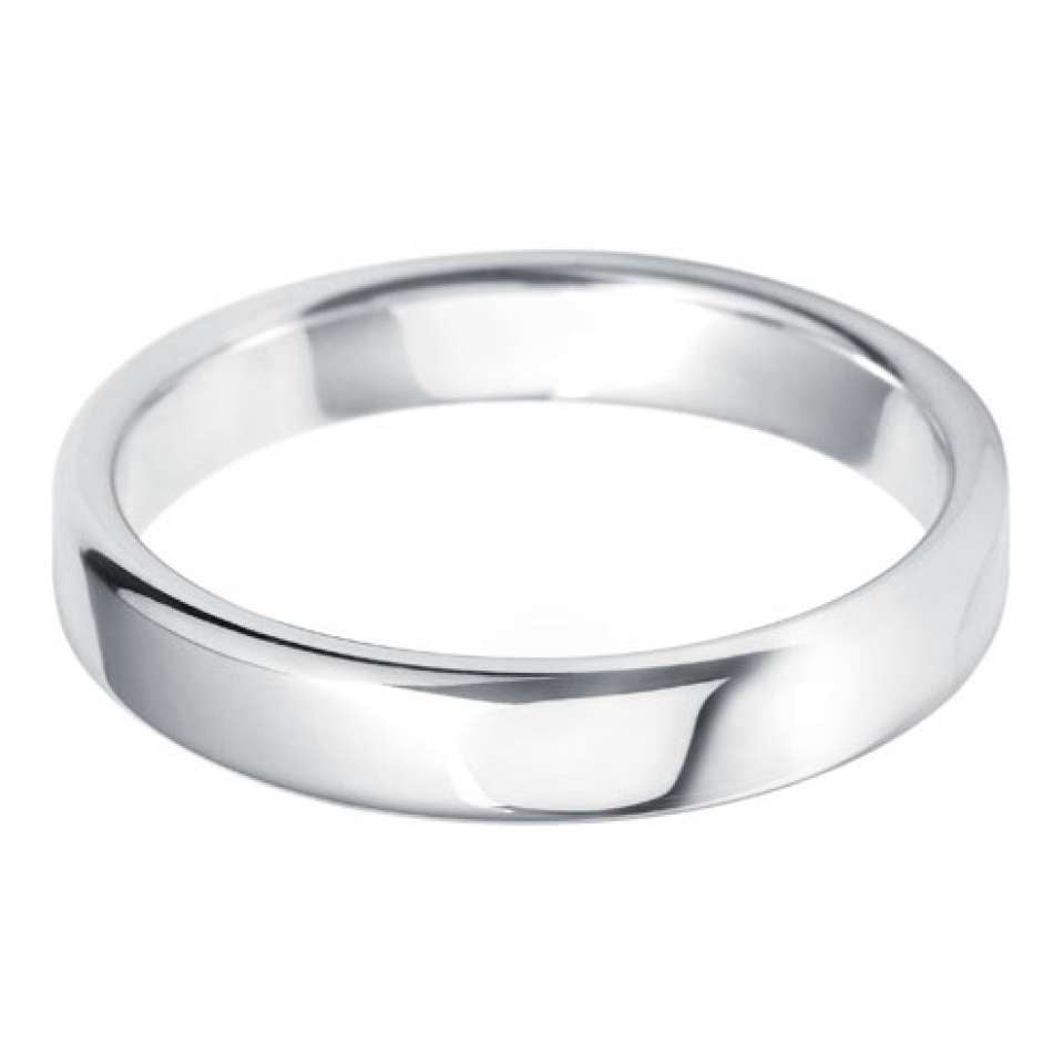 Platinum 4mm Court Wedding Ring