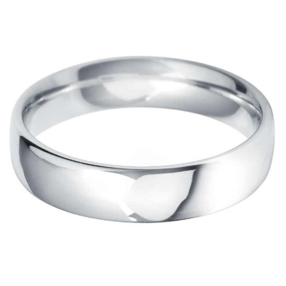 Platinum 5mm Court Wedding Ring