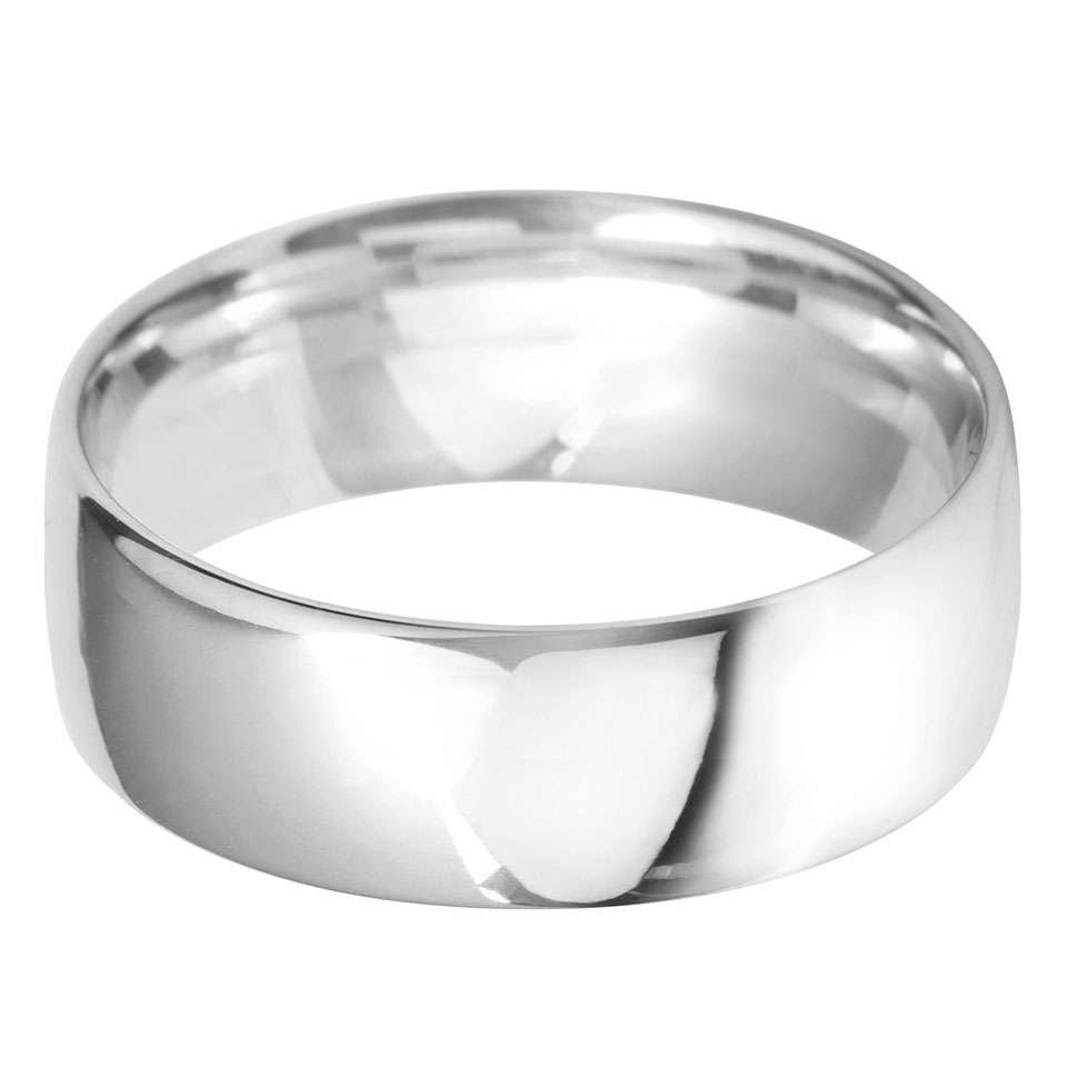 Platinum 7mm Court Wedding Ring