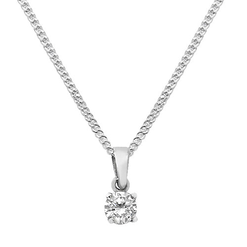 Silver CZ Necklace