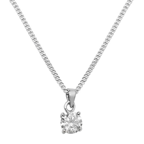 Silver CZ Necklace