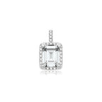 Sterling Silver Halo CZ Pendant